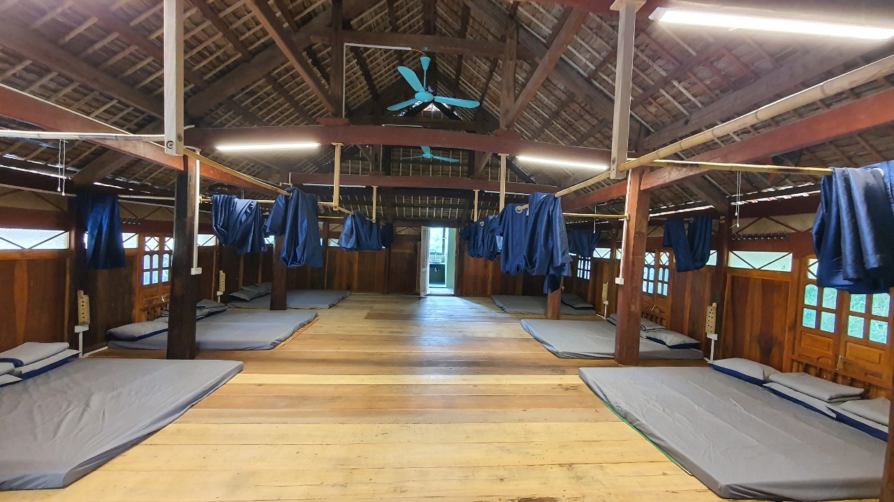 Sleep at the house-on-stilt